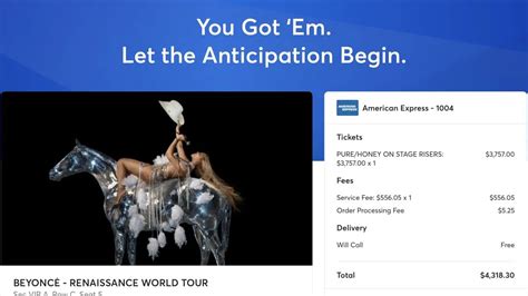 beyonce tickets price